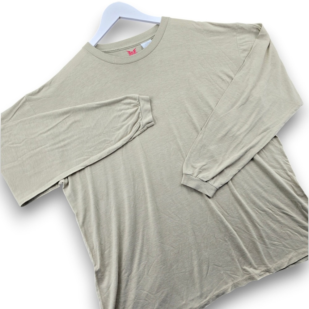 Drifire Mens XL Long Sleeve T Shirt Tan Flame Resistant FR Modacrylic HRC 1